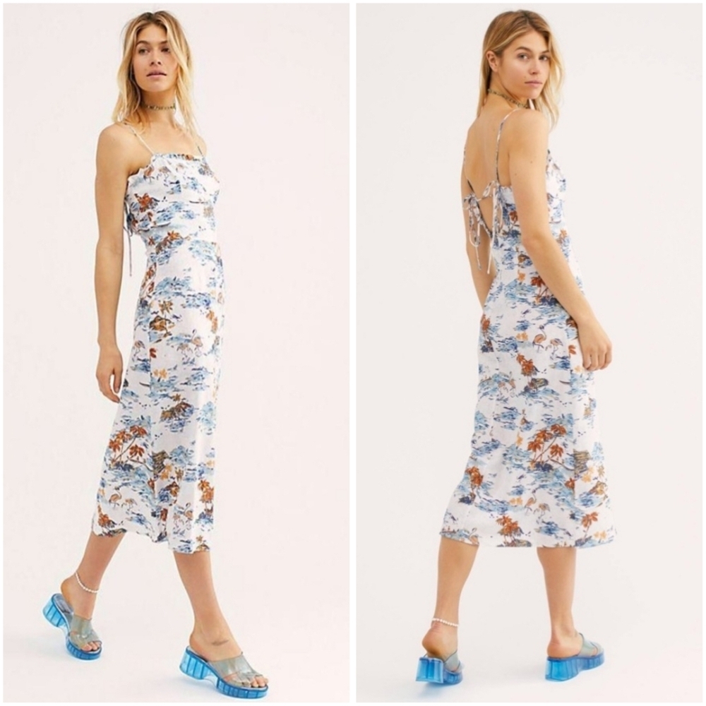 Free People Revolve Beach Party Midi Sun Dress 2 Sundress - Picture 2 of 11
